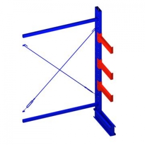 單面懸臂副架，1500*800*2500，400kg/層，4層，懸臂長700mm，含底座