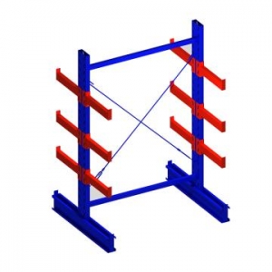 雙面懸臂主架，1500*1600*2500，400kg/層，4層，懸臂長700mm，含底座